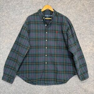 Vintage Ralph Lauren Tartan Plaid Button Down Shirt Mens 2XL Classic Fit Relaxed